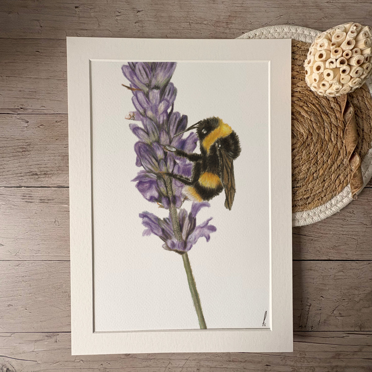 Print | Hommel op bloem