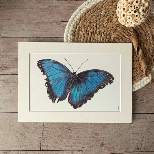 Print | Blauwe vlinder