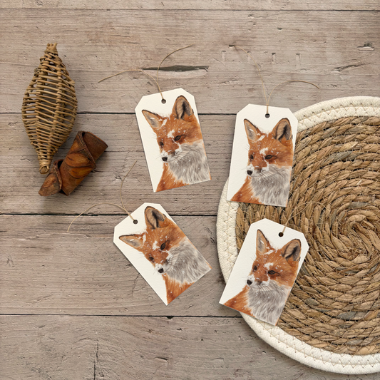 Cadeaulabels | Vos in de sneeuw