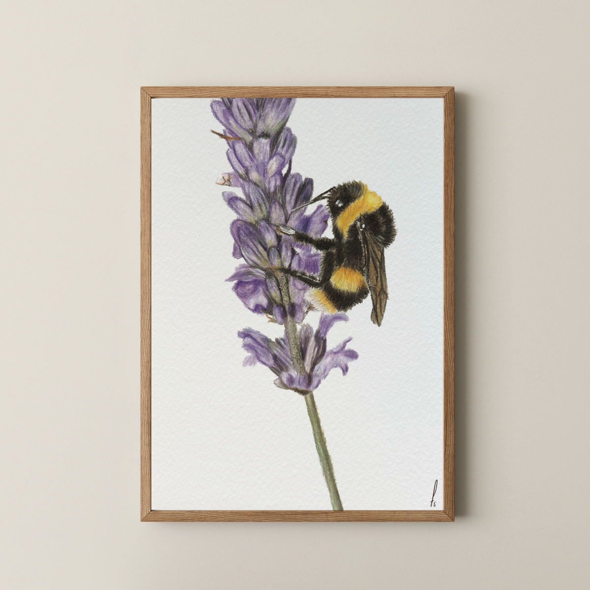 Print | Hommel op bloem
