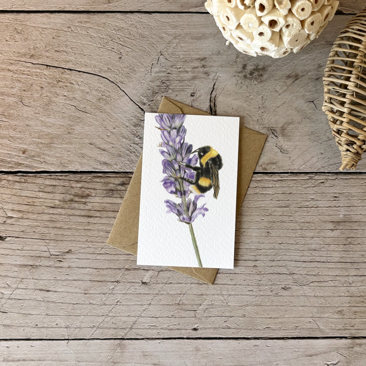 Wholesale | Mini Card | Bumblebee on flower