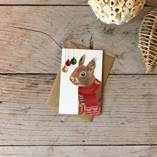 Wholesale | Mini kaartje | Kerst | Eekhoorn