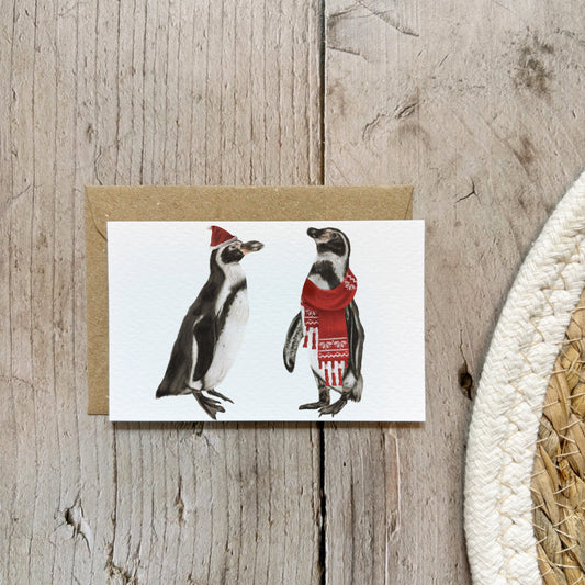 Wholesale | Mini kaartje | Kerst | Pinguïns