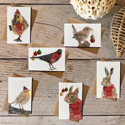 Mini kaartjes | Kerst | Set van 6