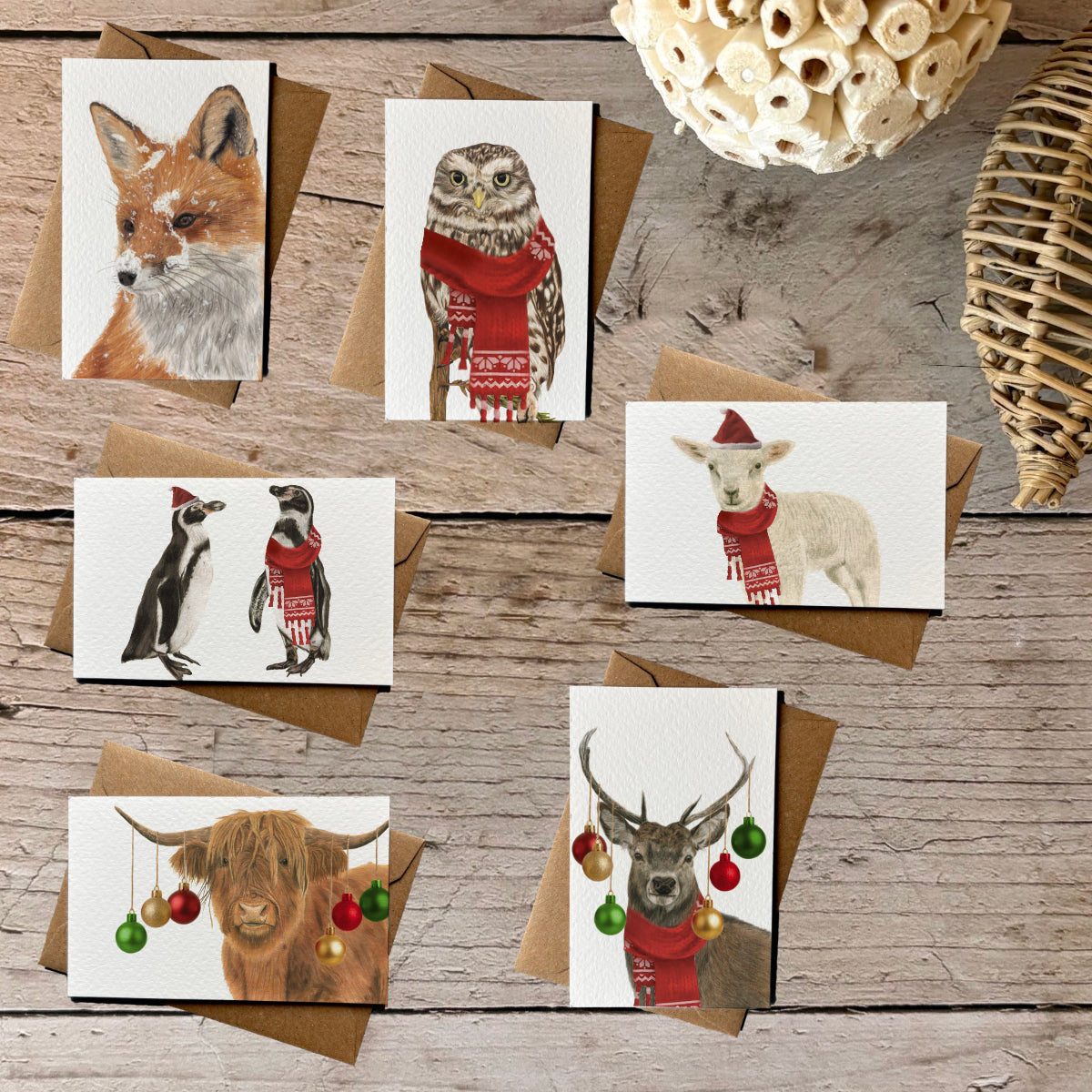 Mini kaartjes | Kerst | Set van 6