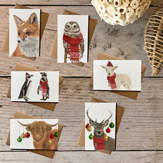 Mini kaartjes | Kerst | Set van 6