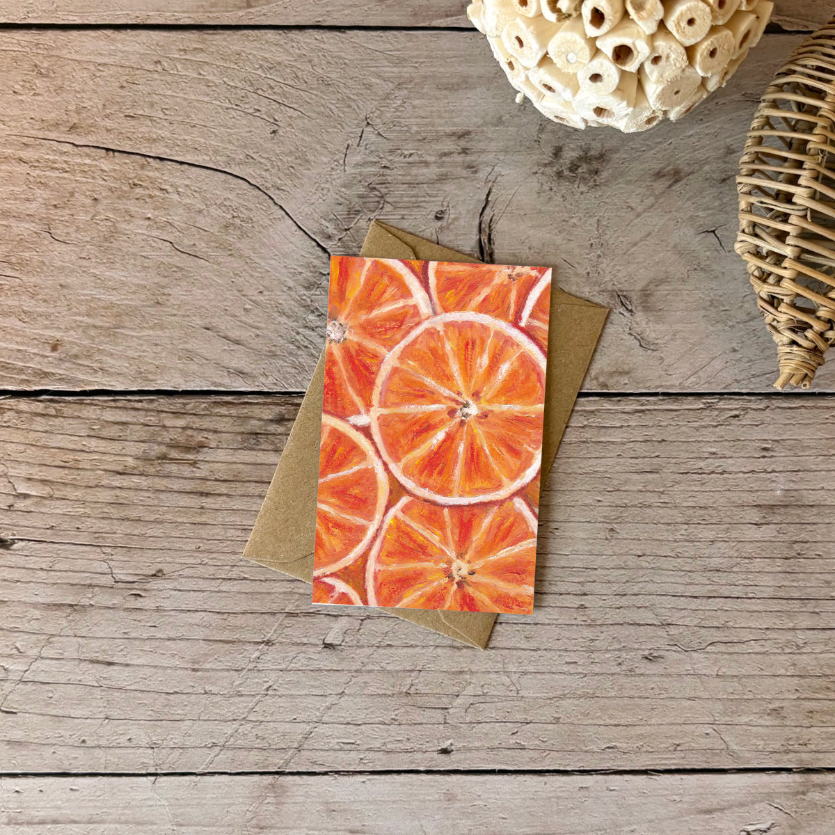 Mini card | Orange slices