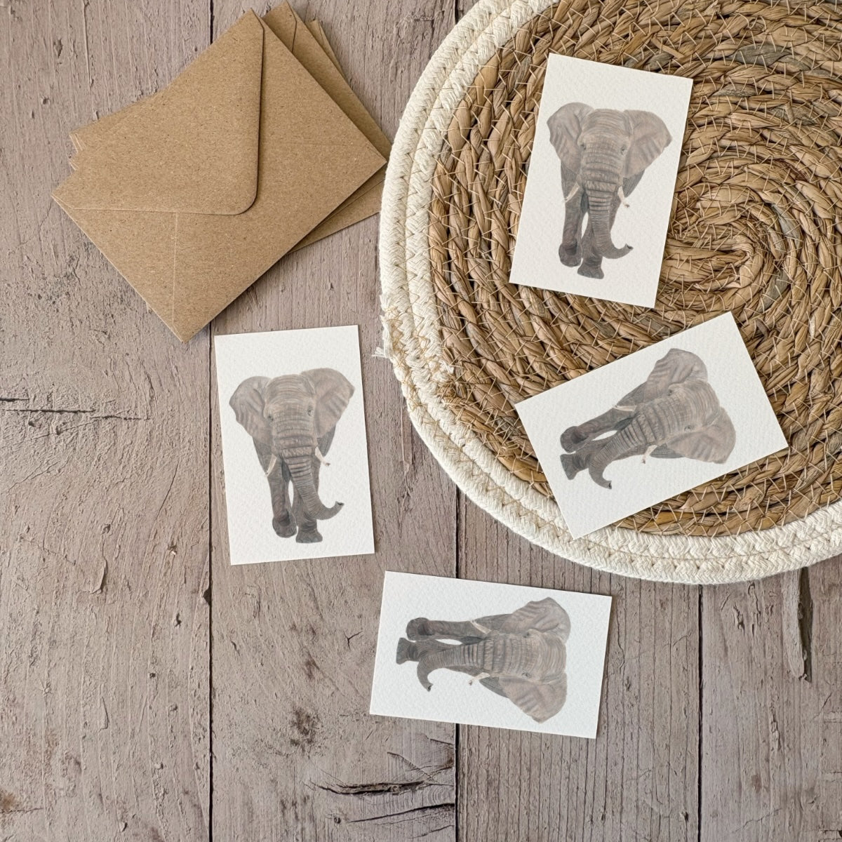 Mini kaartjes | Olifant
