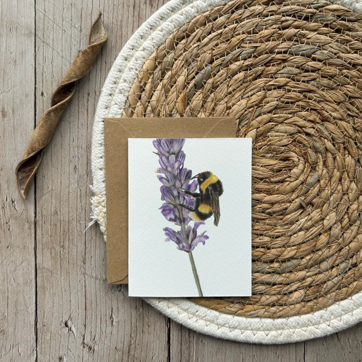 Wenskaart | Hommel op bloem