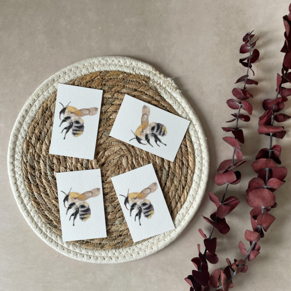 Mini cards | Set of 4 | Bumblebee