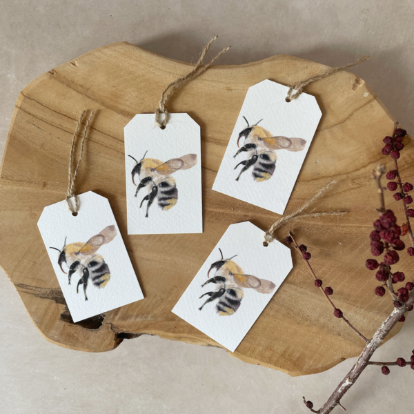 Gift tags | Set of 4 | Bumblebee