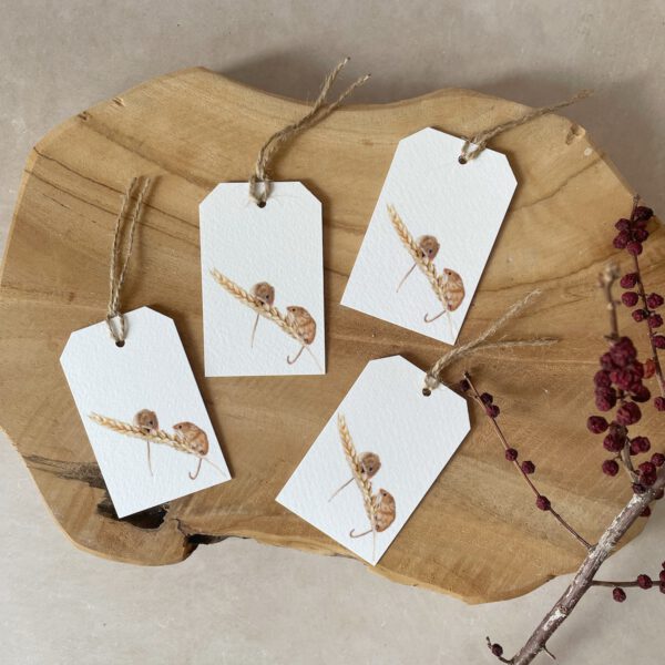 Gift tags | Set of 4 | Harvest mouse