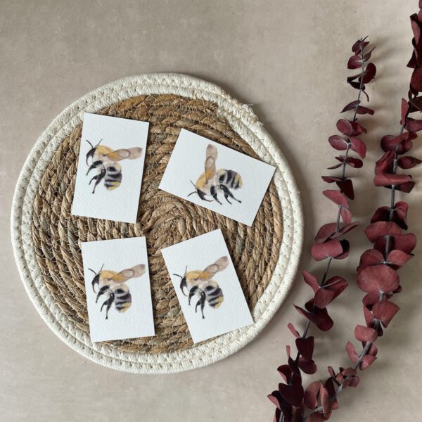 Mini cards | Set of 4 | Bumblebee